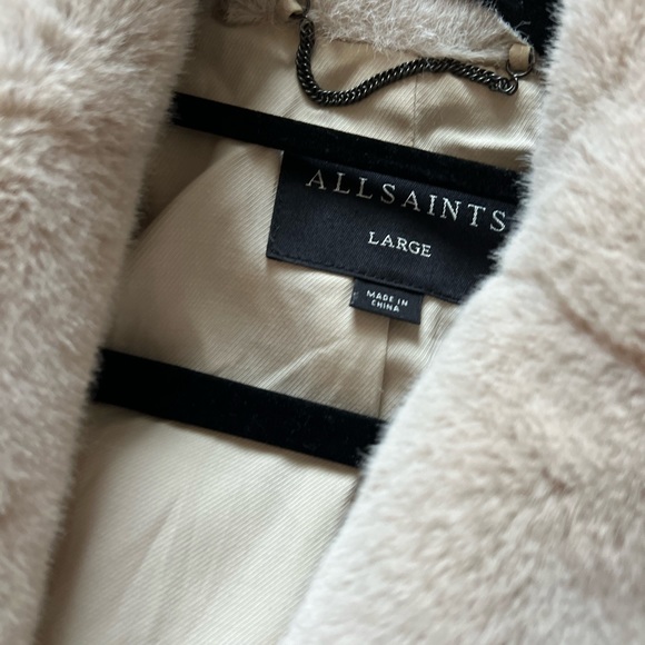 Allsaints Amice Faux Fur Coat - Picture 4 of 5